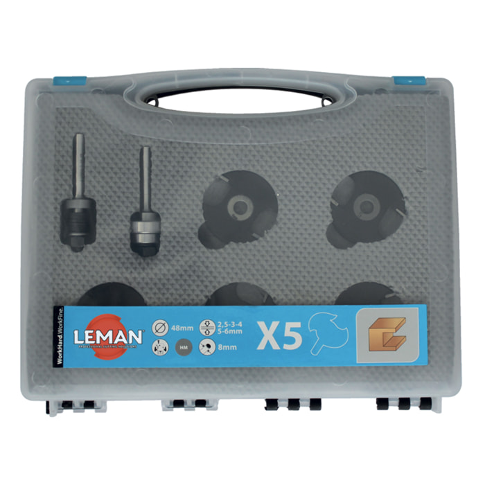 Coffret de 5 disques à rainer LEMAN D48mm - 4728.700.52