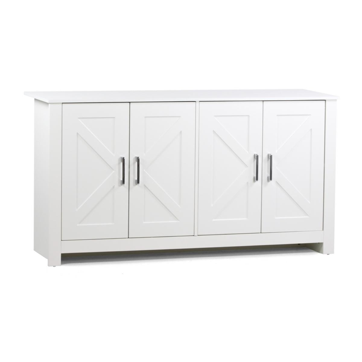 Credenza moderna bianca con 4 ante 150x40x80 cm