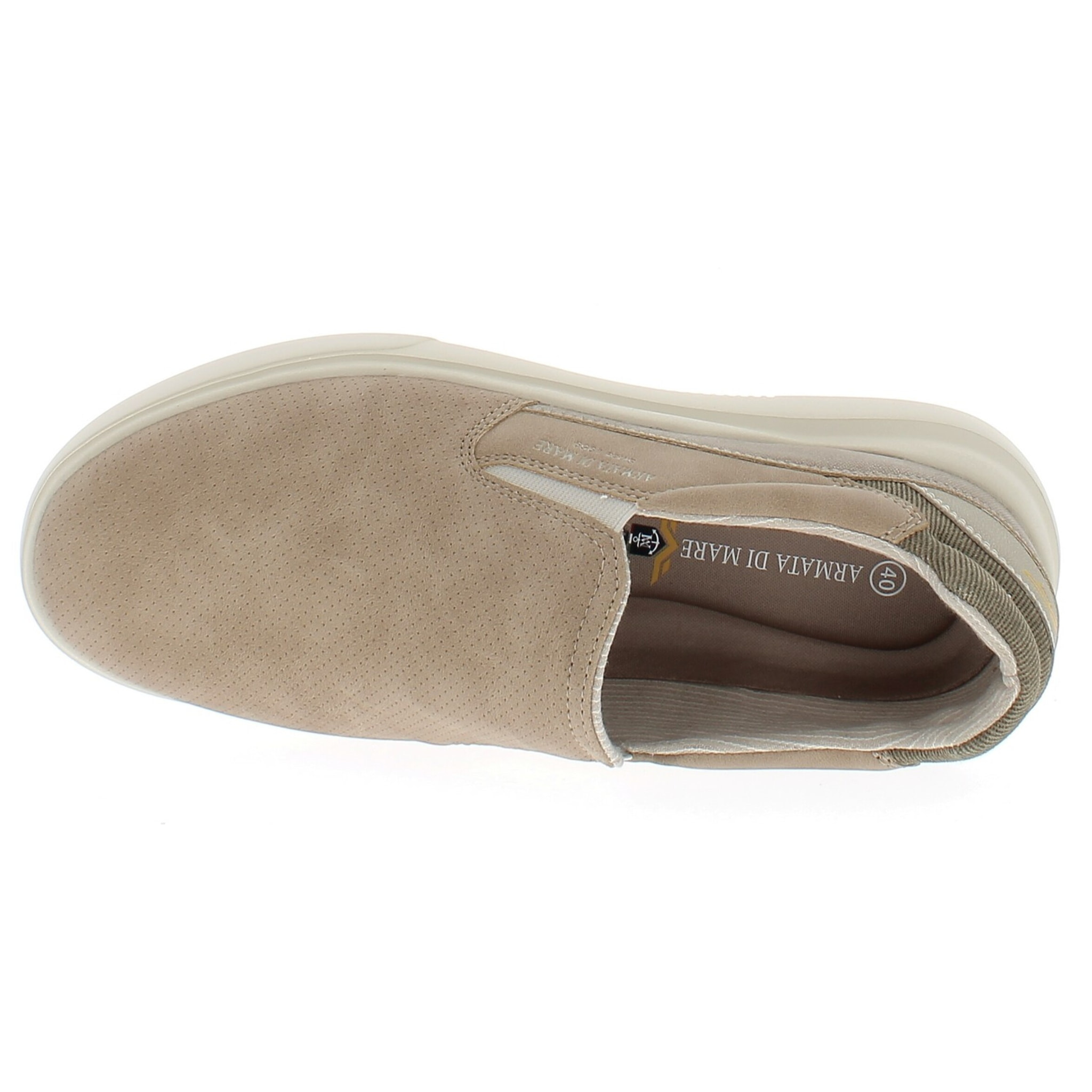 Armata di Mare Scarpe Uomo Slip-On con Soletta Rimovibile in Memory Foam AMU 1D936 Beige