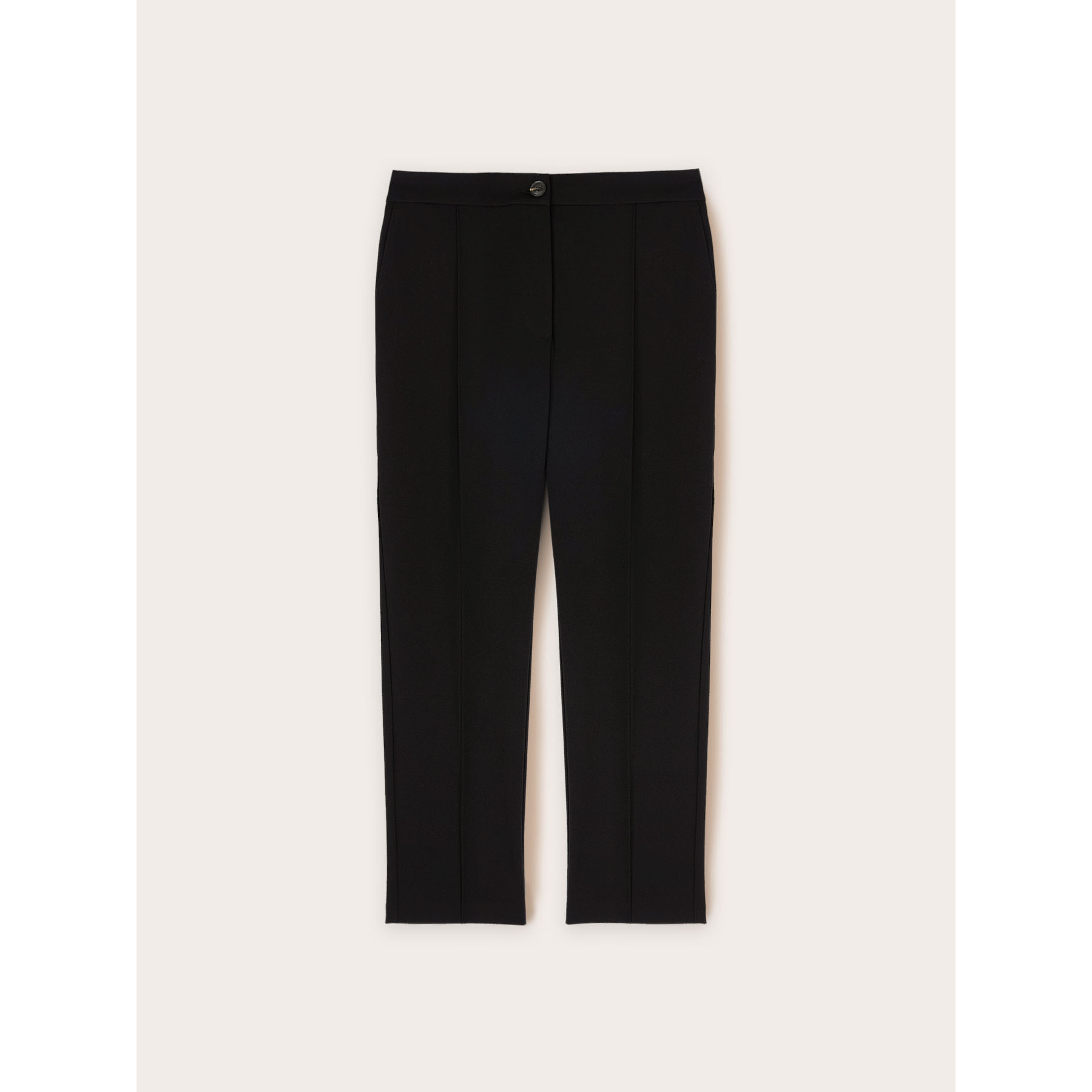 Motivi - Pantalones regulares de tejido crepé - Negro