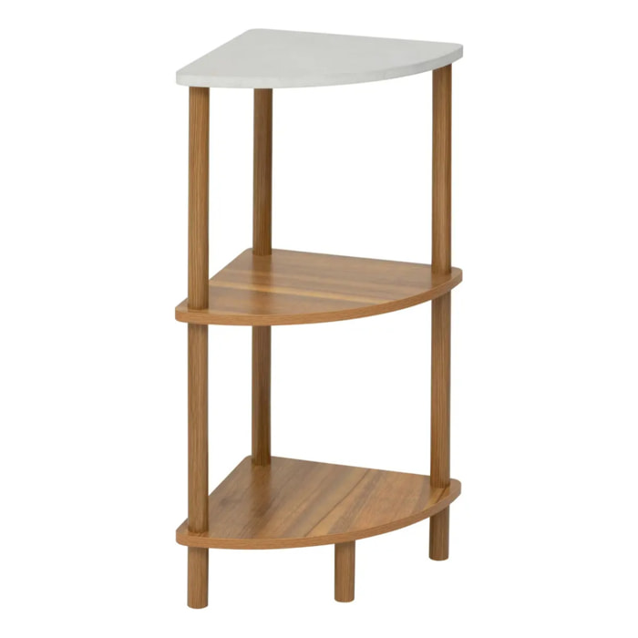 Etagère d'angle 3 niveaux Come 34x34x76,5cm