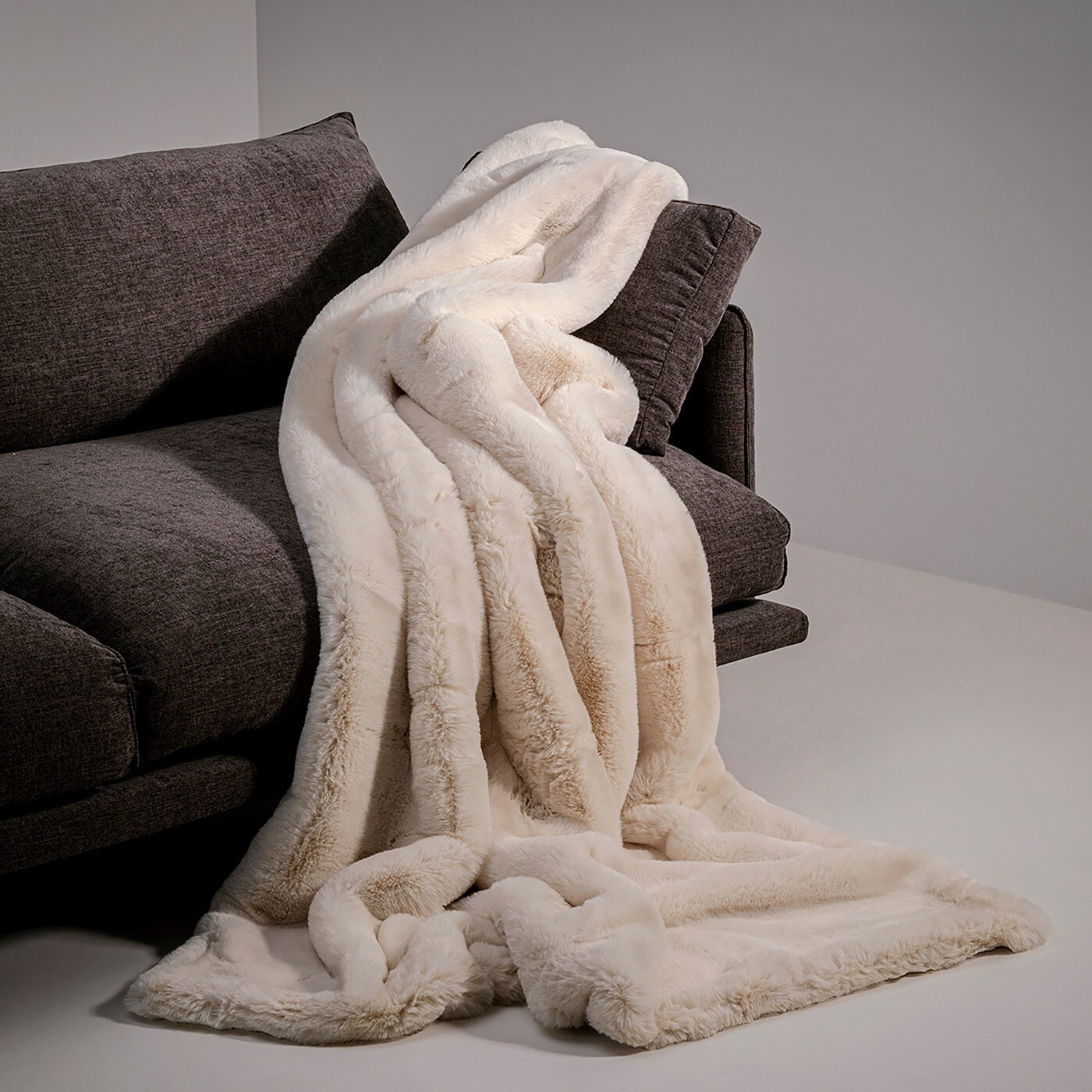 Plaid Mika 200x150cm crème Kare Design