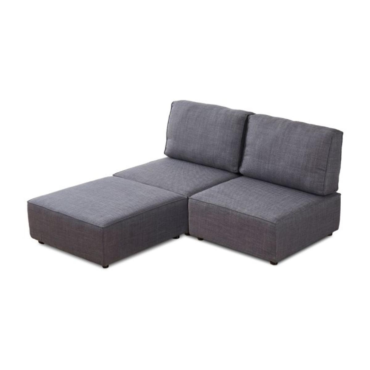 Sofá modular con chaiselongue 2 plazas Cubiq Gris