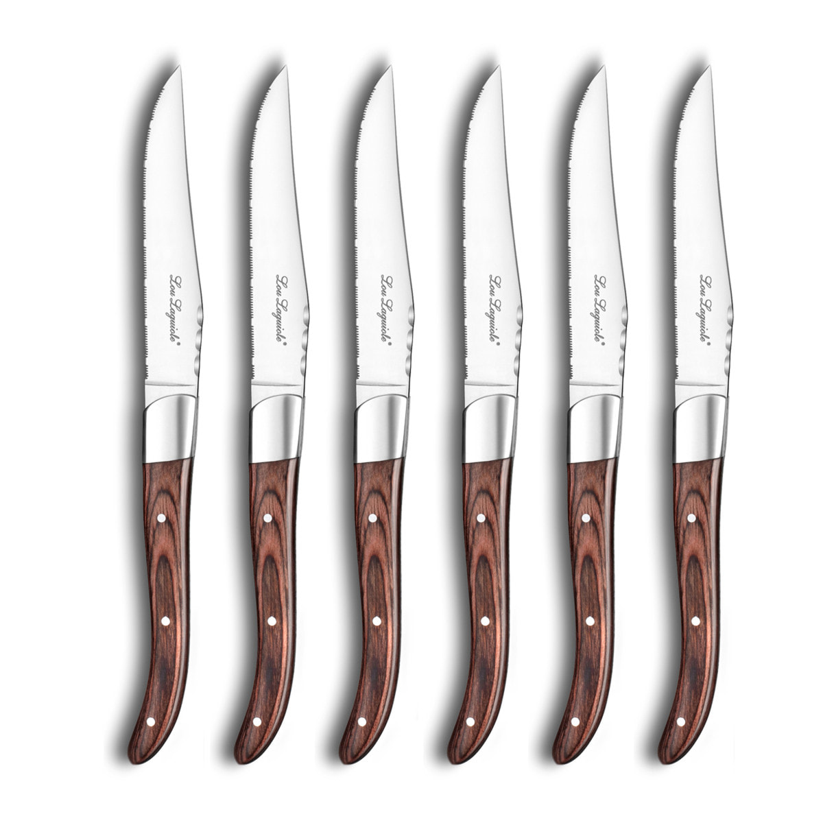 Royal Bois - Bloque de 6 cuchillos para carne