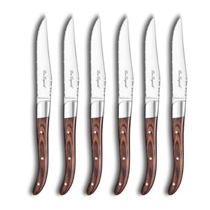 Royal Bois - Bloque de 6 cuchillos para carne