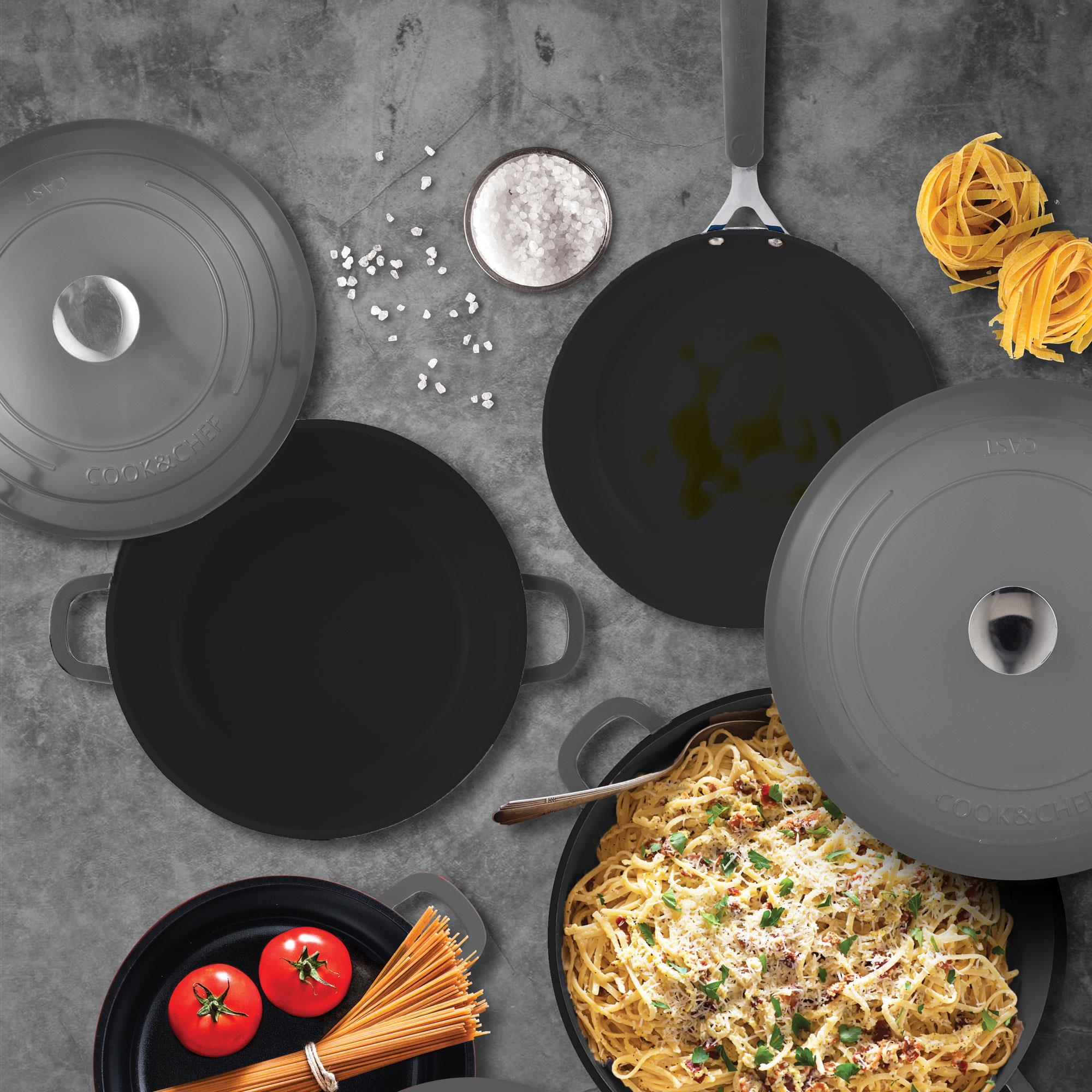 excalibur sartén de ø24cm en aluminio forjado con interior cerámico en color gris