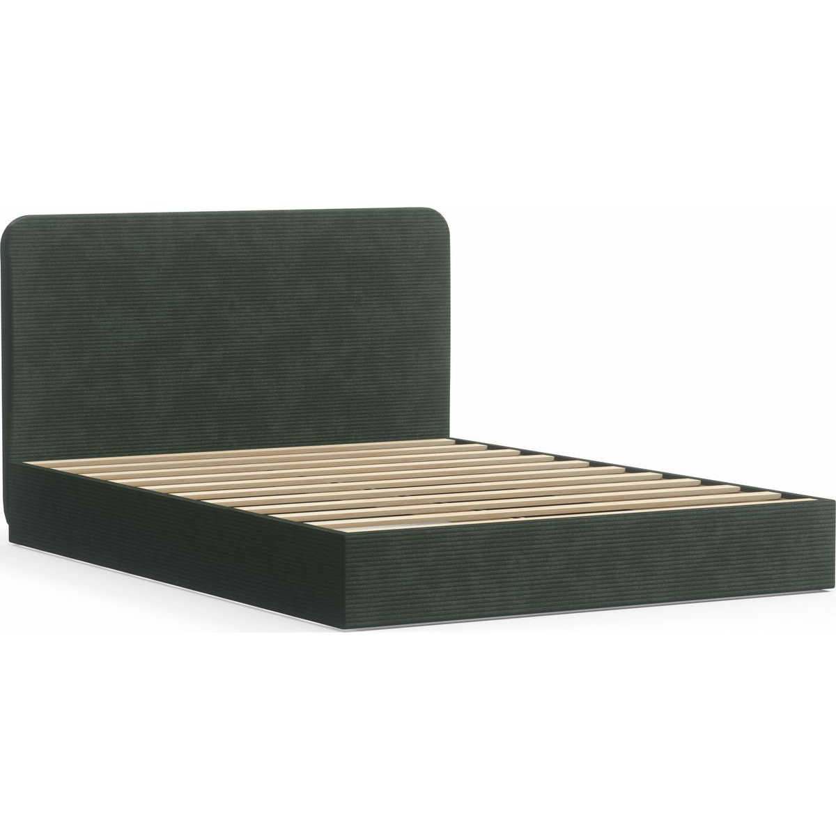 Lit adulte en velours côtelé avec tête de lit - ENZO