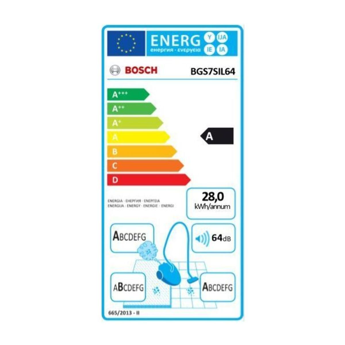 Aspirateur sans sac BOSCH silencieux BGS7SIL64 serie 8