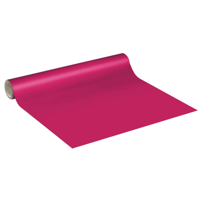 Rouleau adhésif décoratif Vinyle au Mètre - Fushia - Sticker Lavable Imperméable Mur Cuisine Meubles