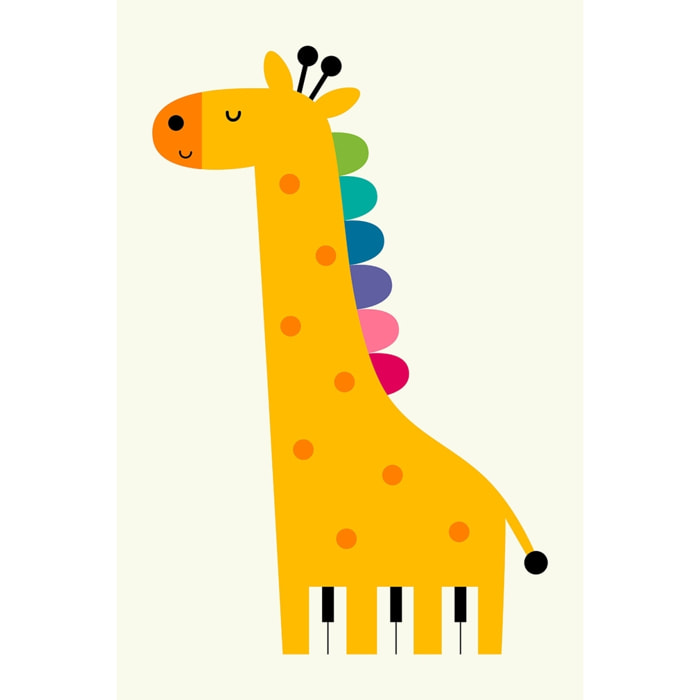Tableau girafe colorée Toile imprimée