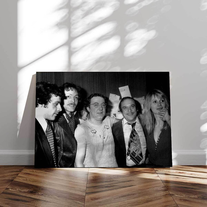 Tableau acteurs Photo de Coluche en coulisse Tableau alu Dibond