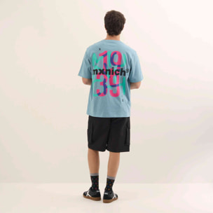Camiseta Estilo Urbano Oversize Algodón Orgánico Turquesa STREETWEAR T-SHIRT TURQUOISE