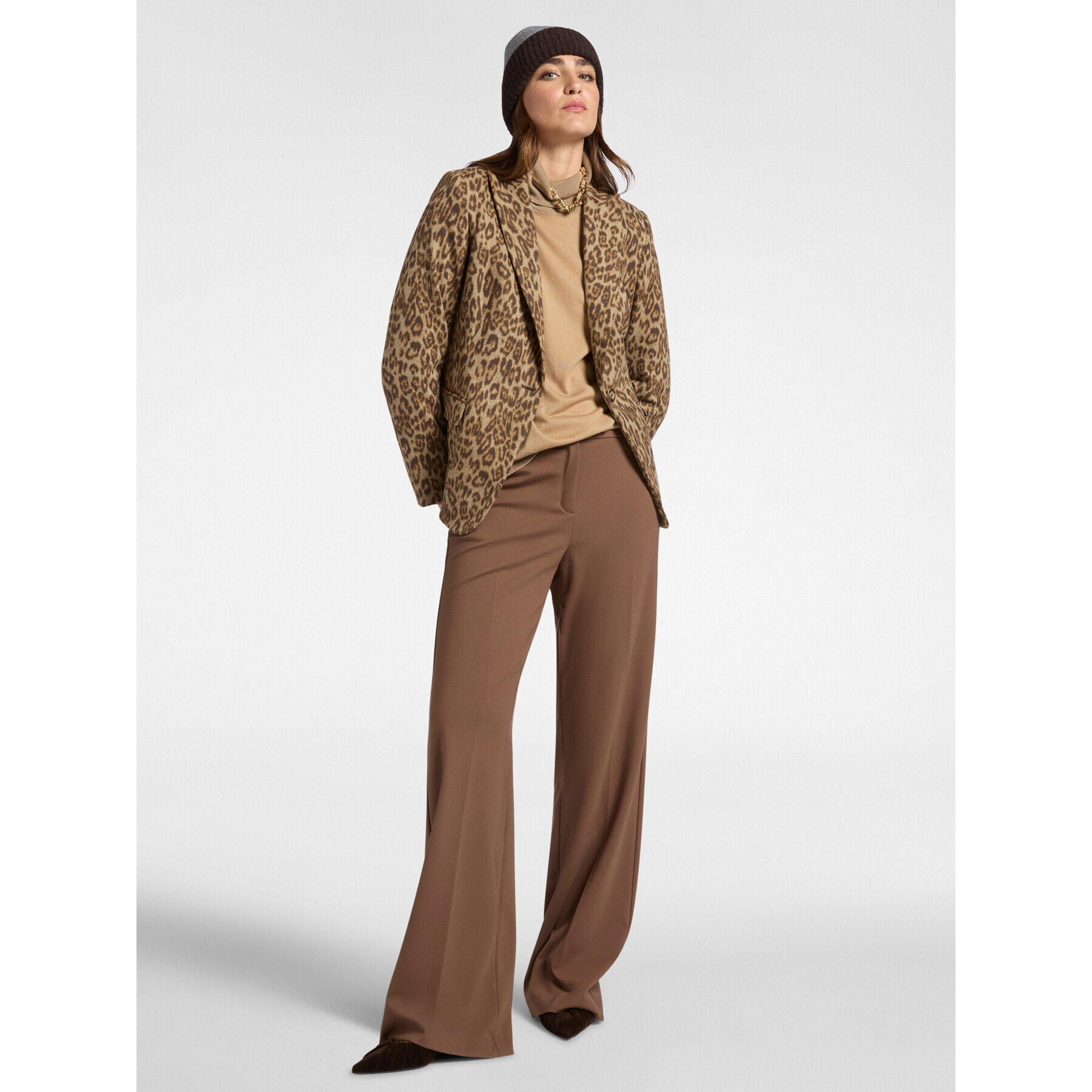 Elena Mirò - Blazer animalier - Marrone