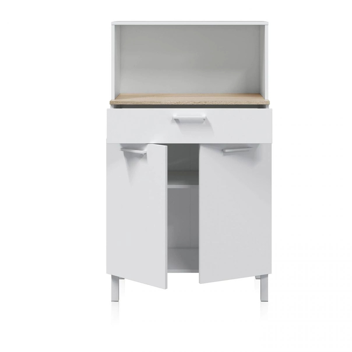 Alacena cocina Colin 2 Puertas Blanco Artik (Blanco Mate) - Roble Canadian