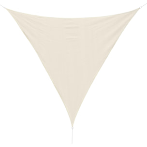 Toldo Vela Triangulo Sombrilla Jardin Camping 3x3x3m Crema