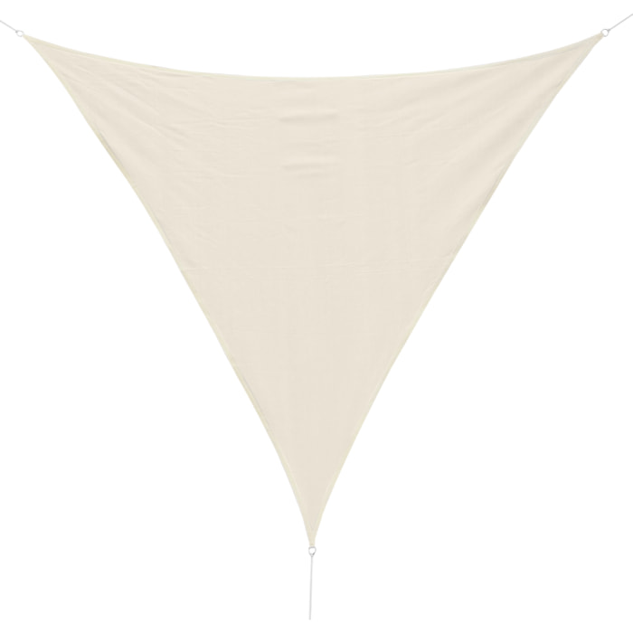 Toldo Vela Triangulo Sombrilla Jardin Camping 3x3x3m Crema