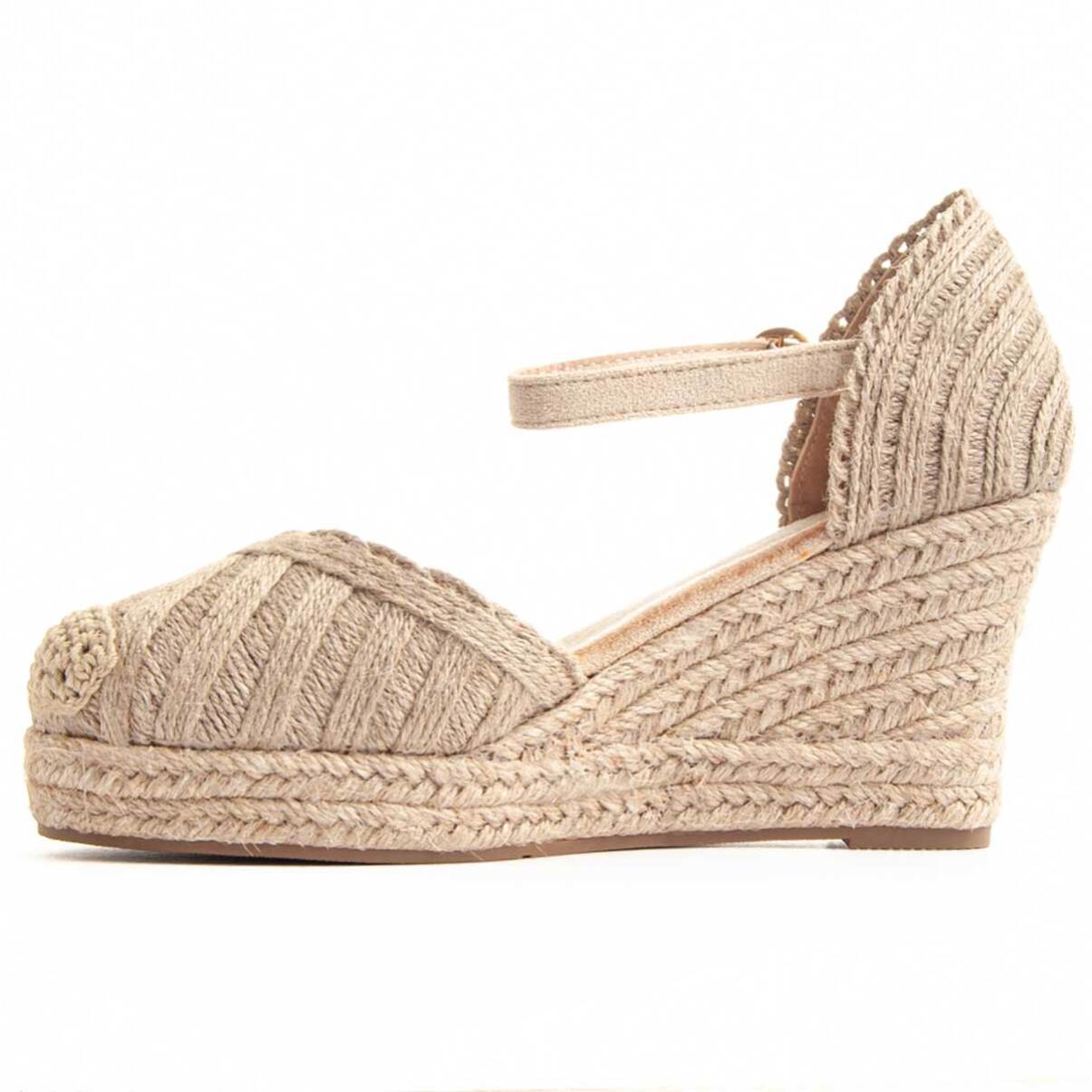 Alpargatas de Cuña - Beige - Altura: 8 cm