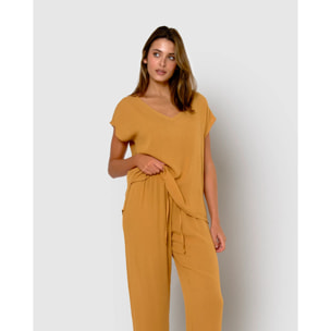 Pantalón largo viscosa bambula liso