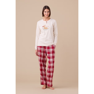 Pigiama donna caldo cotone articolo renna Noidinotte
