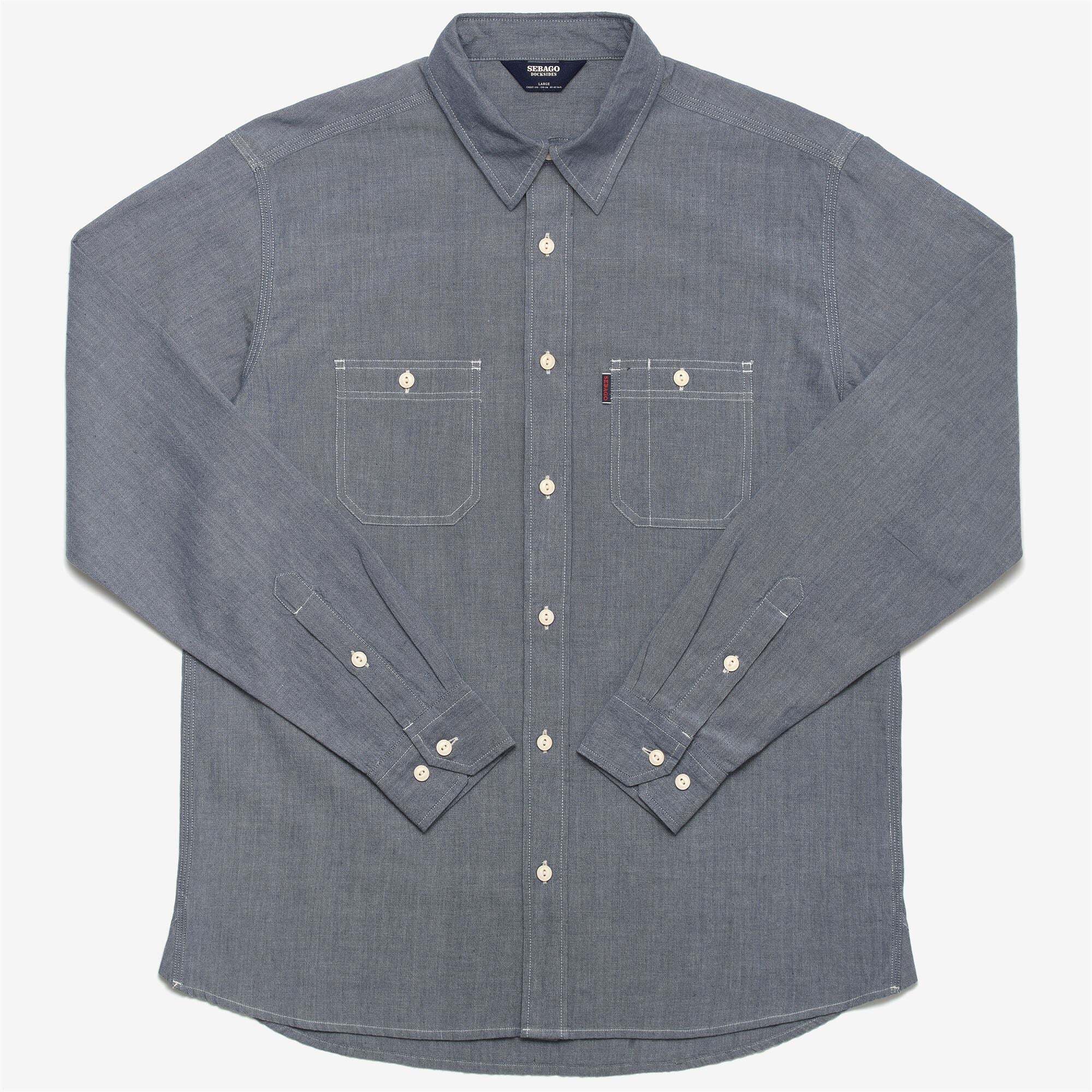 Camicie Sebago Uomo Blu SHEETBEND