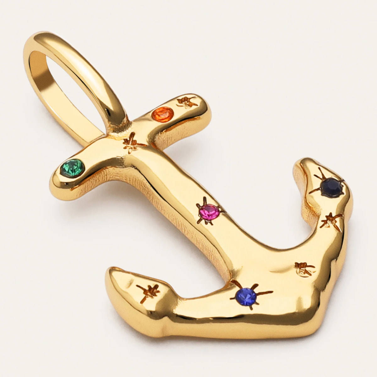 Charm Ancora Placcato Oro