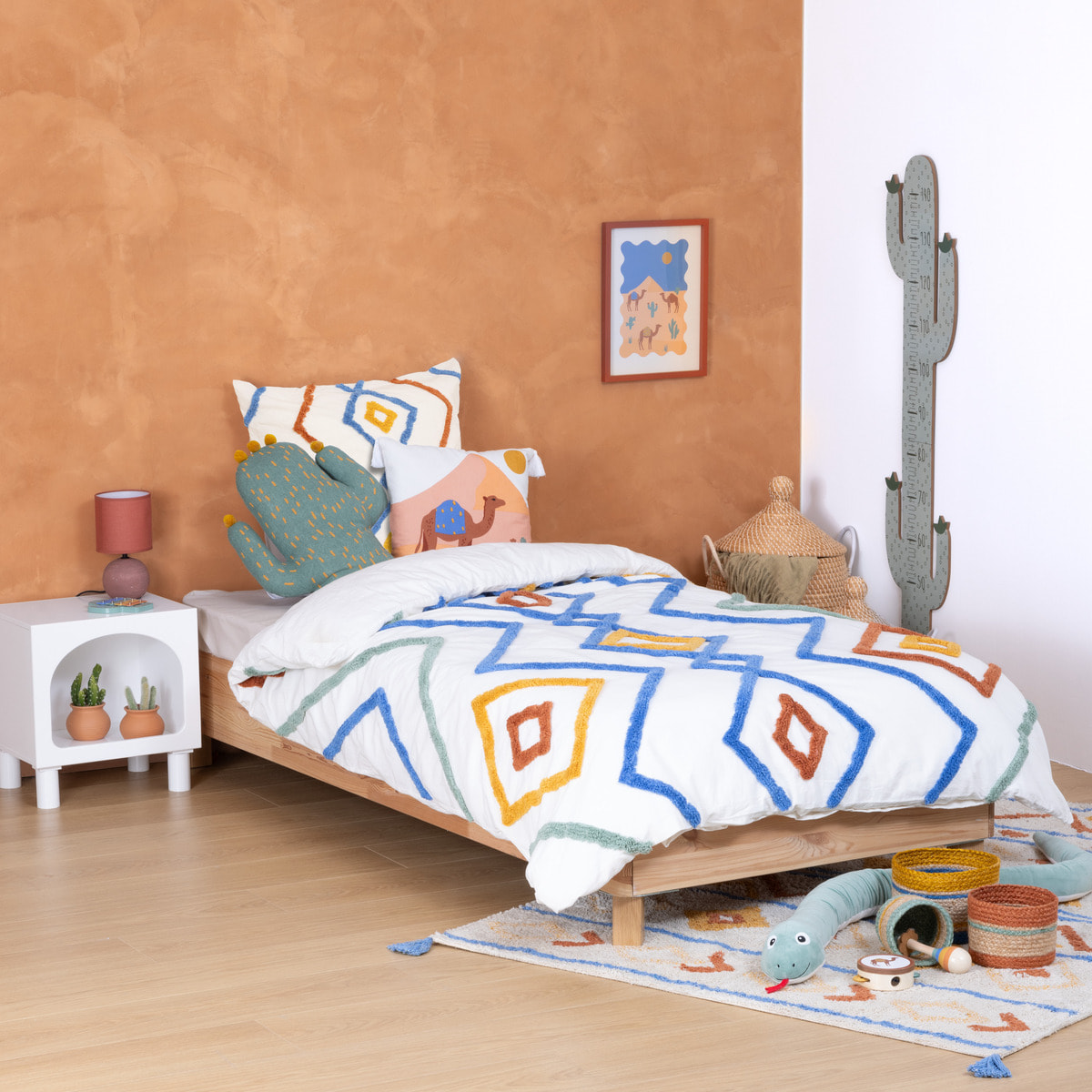 Parure de lit 2 pièces enfant "Adi" coton tufté 140x200cm