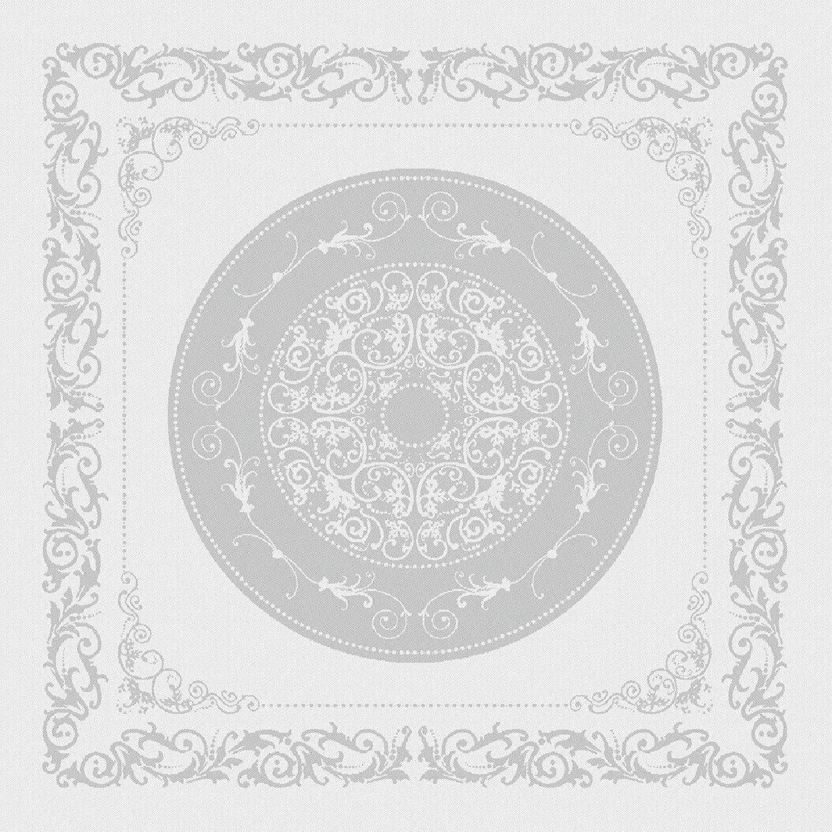 Serviette pur coton motif jacquard blanc Comtesse blanc