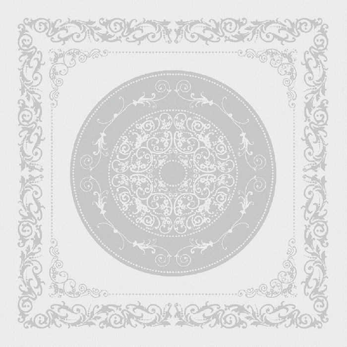 Serviette pur coton motif jacquard blanc Comtesse blanc