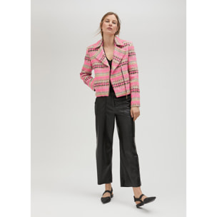 Giacca biker tweed