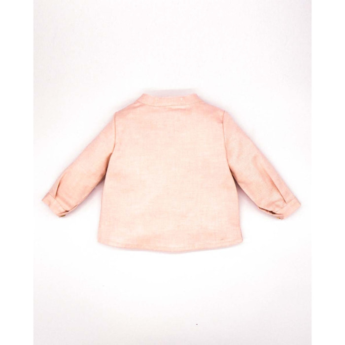 CAMISA OXFORD BOTÓN MADERA ROSA