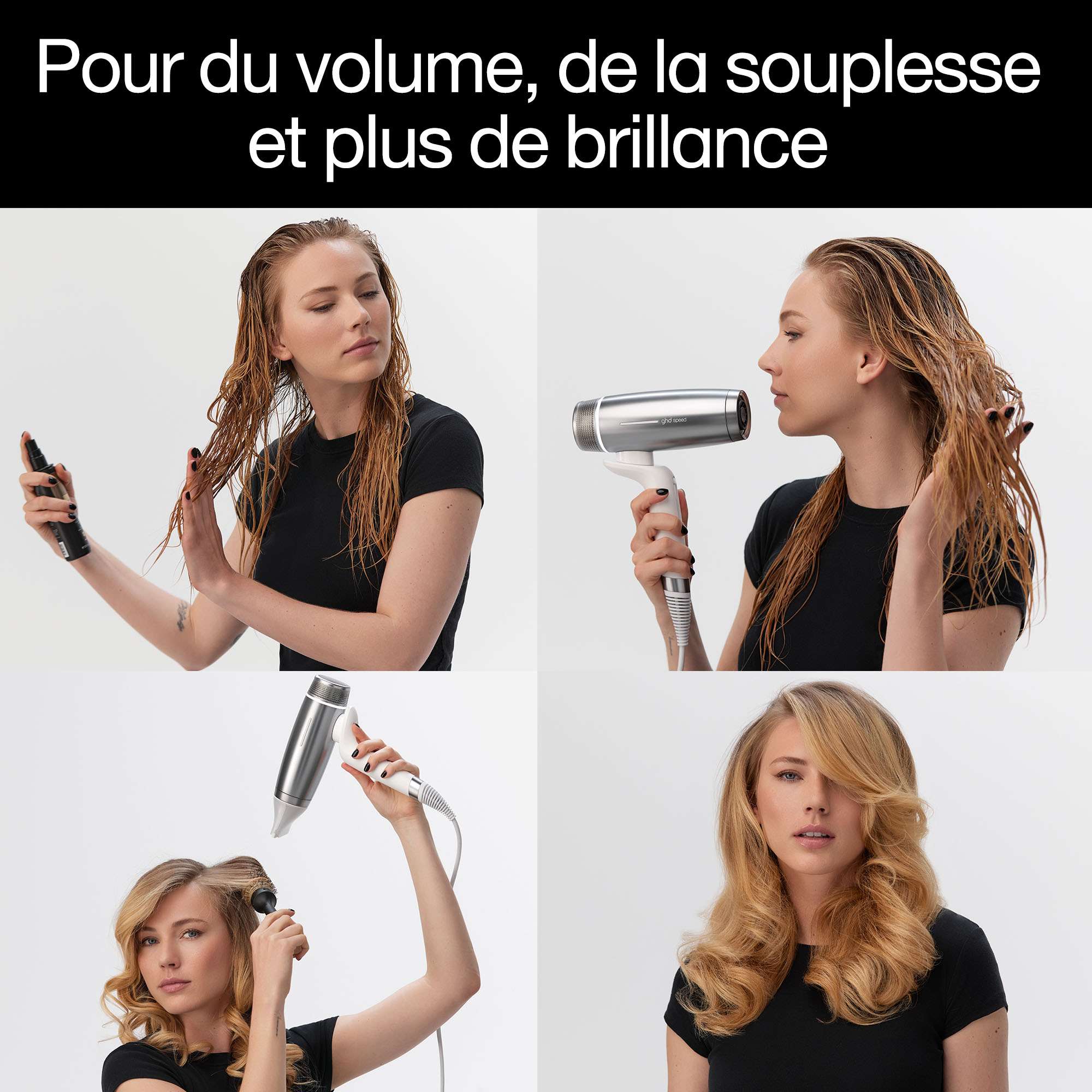 Embout concentrateur noir ghd pour sèche-cheveux ghd speed