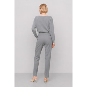 Kocca - Pantalone da donna a vita alta con fibbie e taglio dritto Donna