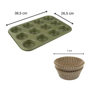 Ensemble 2 pièces spécial muffins Zenker Green Vision