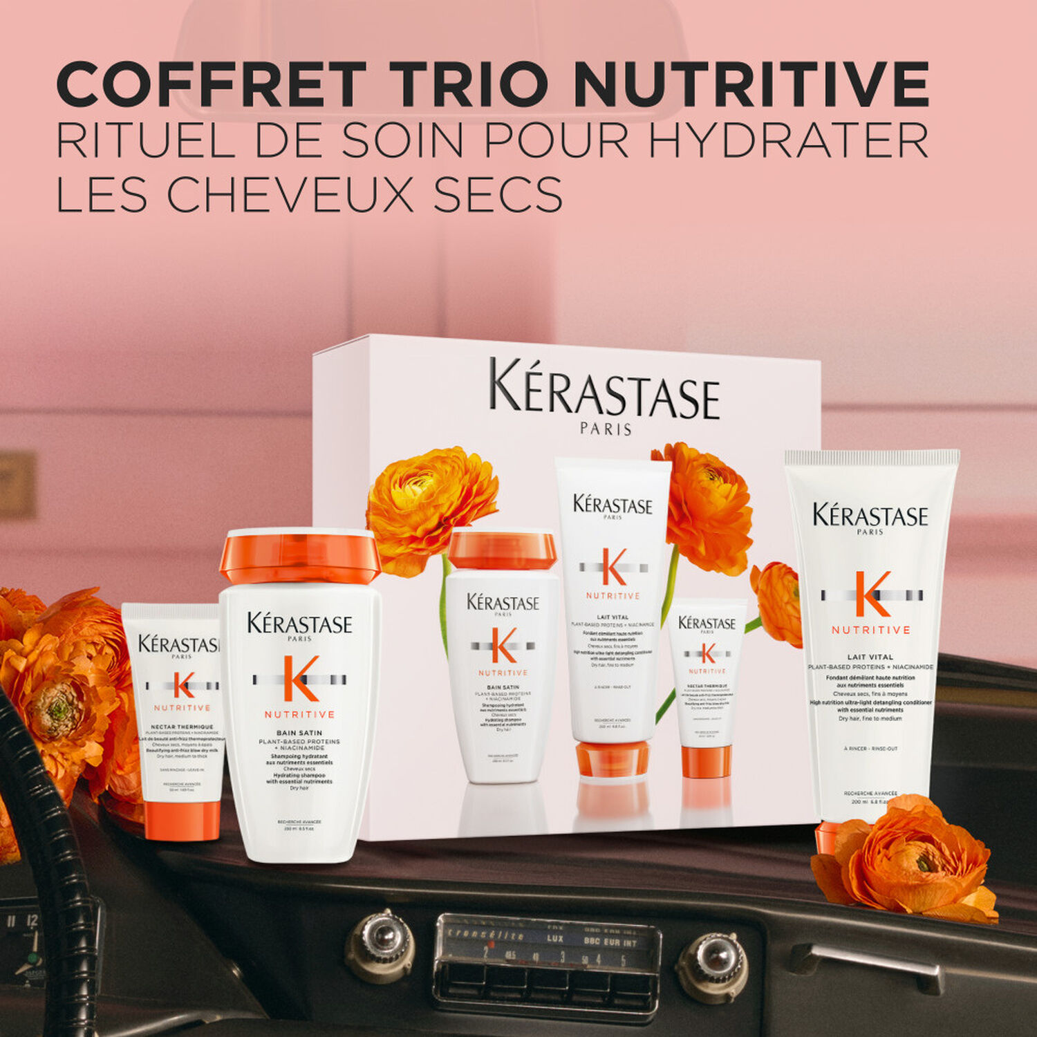 Nutritive - Coffret Bain Satin 250ml + Lait Vital 200ml + Nectar Thermique 50ml