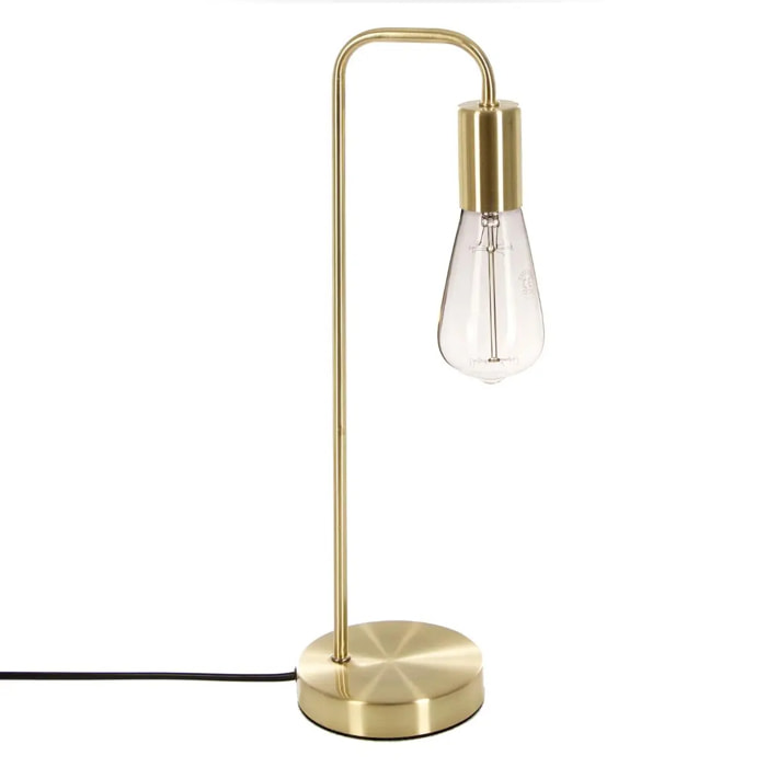 Lampe métal "Keli" doré H45cm