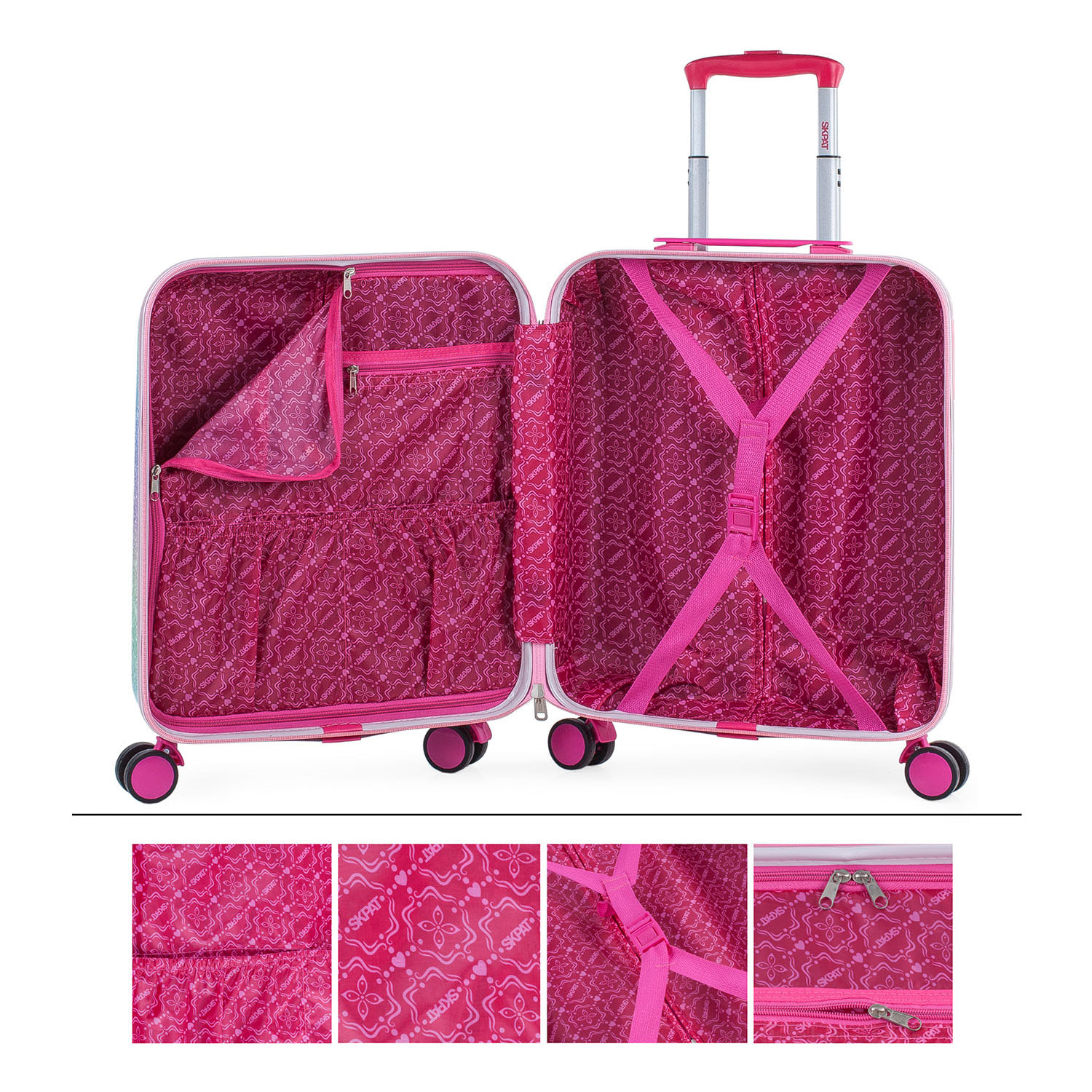 Maleta Cabina Y Neceser Skpat Shine Like A Star Fucsia