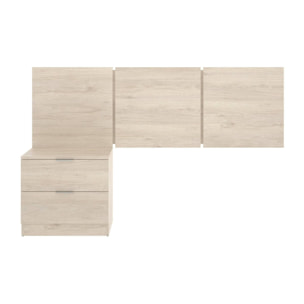 Testiera letto Chanhom, Spalliera, Testata per camera da letto, Poggiatesta, 157x34 h96 cm, Rovere