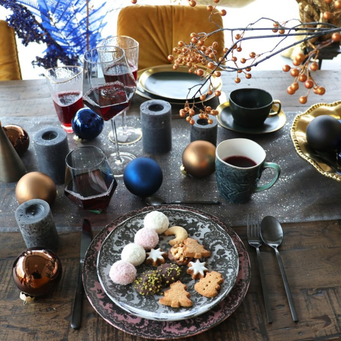 Assiettes Vibrations 21cm vertes set de 4 Kare Design