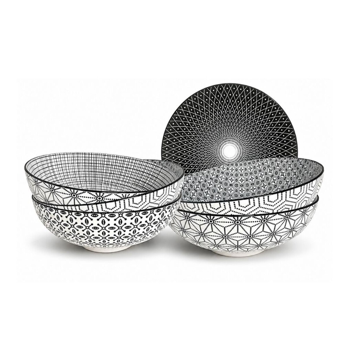 Lot de 6 assiettes creuses, KOMAE