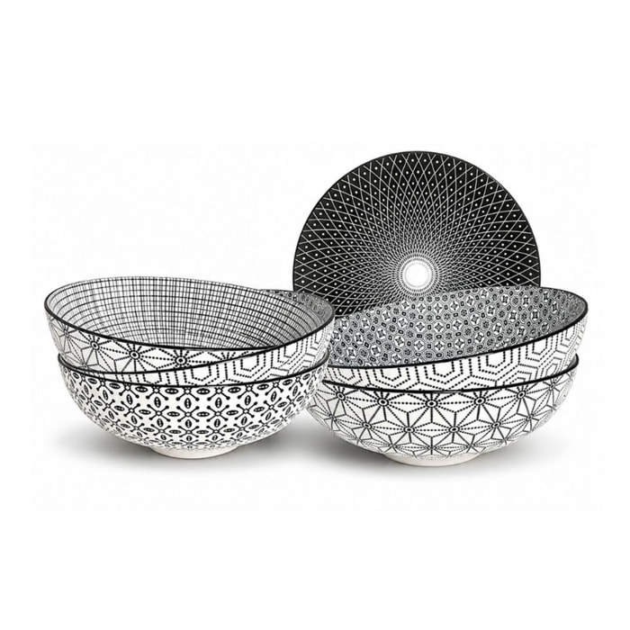 Lot de 6 assiettes creuses, KOMAE