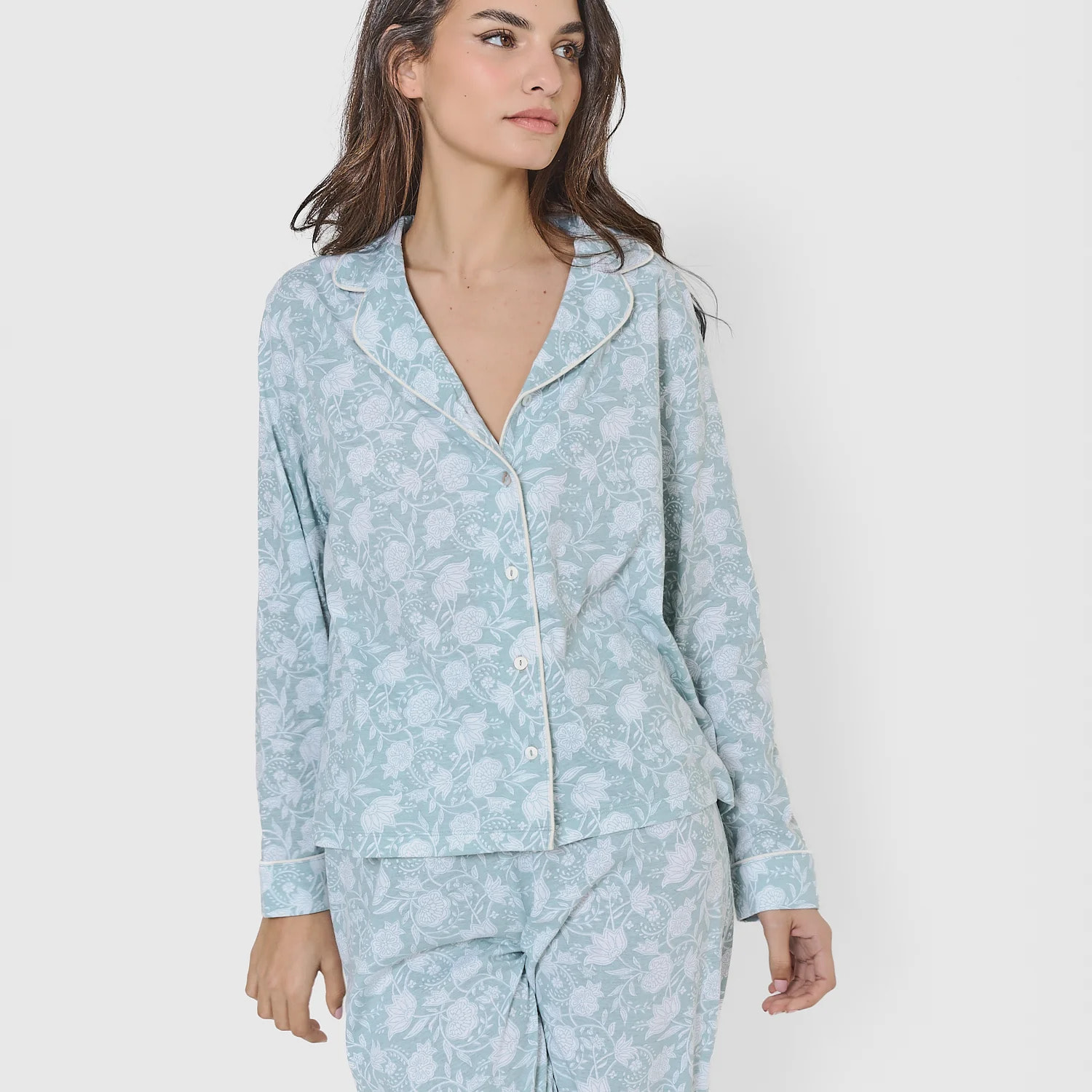 Pigiama in cotone azzurro