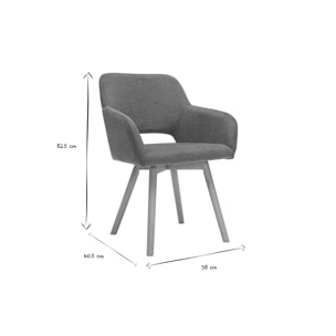 Chaises en tissu effet velours texturé terre brûlée et bois clair (lot de 2) LAURETTE
