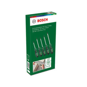 Set de tournevis Torx haute performance - 5 pièces - BOSCH - 1600A02BX6