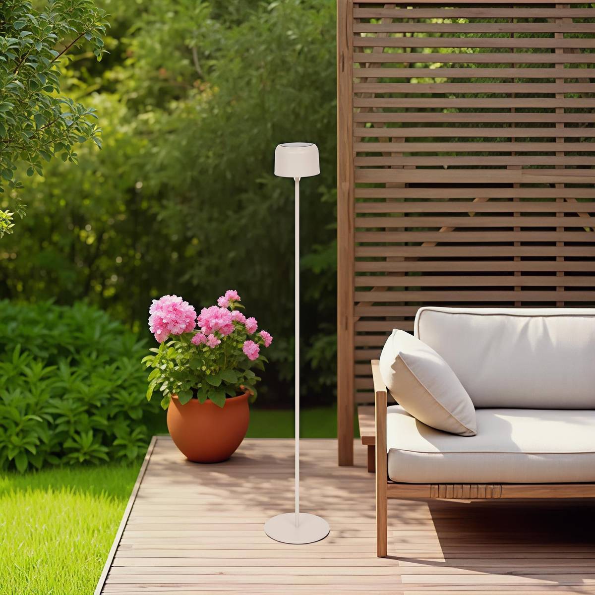 Lampadaire Bolty solaire argile H120cm