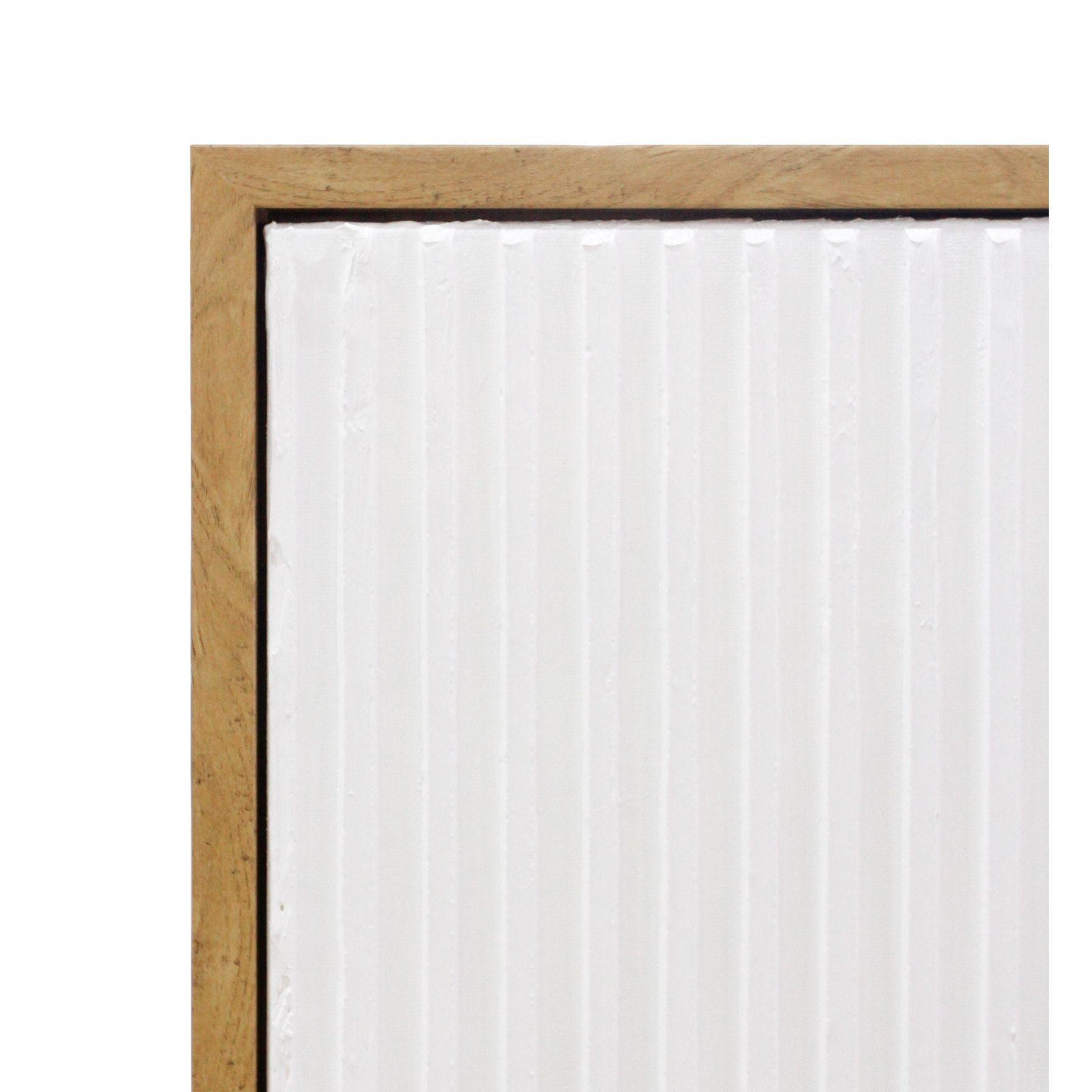 Cuadro Relax poliéster 3D texturizado pintado a mano blanco 92x62x4 cm