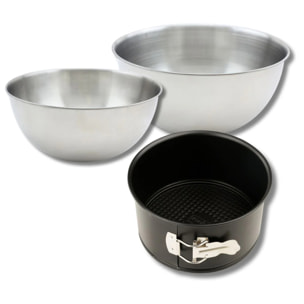 Set pâtisserie moule à panettone 18 cm, 2 bols à mixer et 1 spatule Zenker