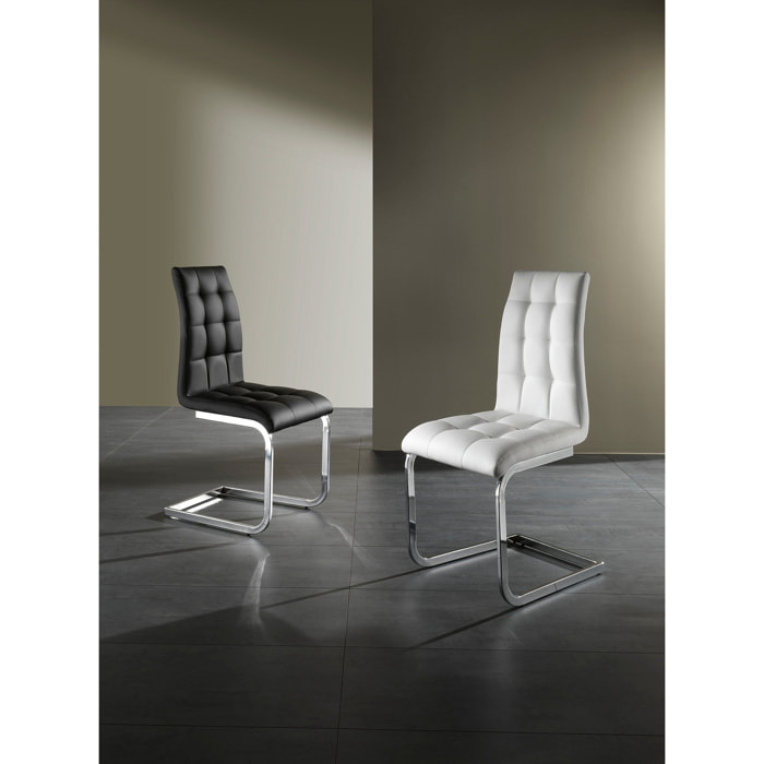 Tomasucci Lot de 4 CHAISES COZY WHITE Blanc