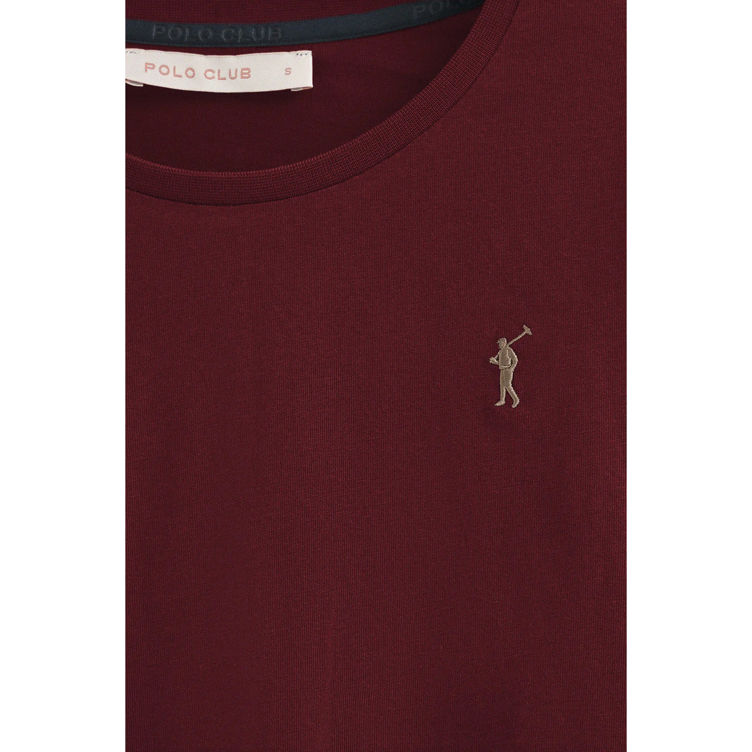 Maglietta granate a maniche lunghe a girocollo con logo ricamato Rigby Go