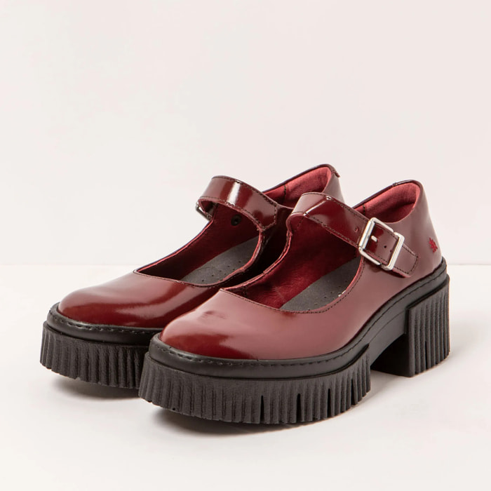 Zapatos con tacón 1373 NAPPA SHINNY BURDEOS/YORK color Burdeos