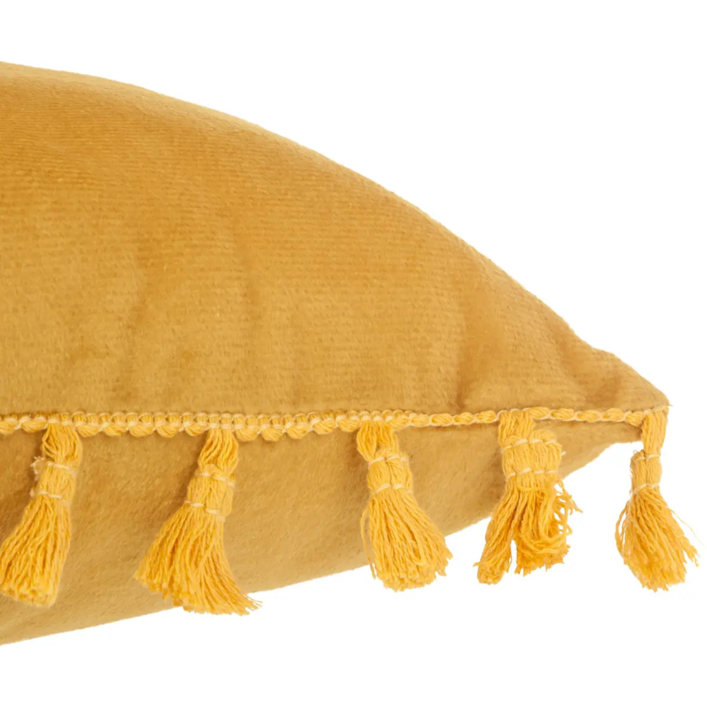 Coussin velours "Spirit" - velours - jaune ocre - 30x50 cm